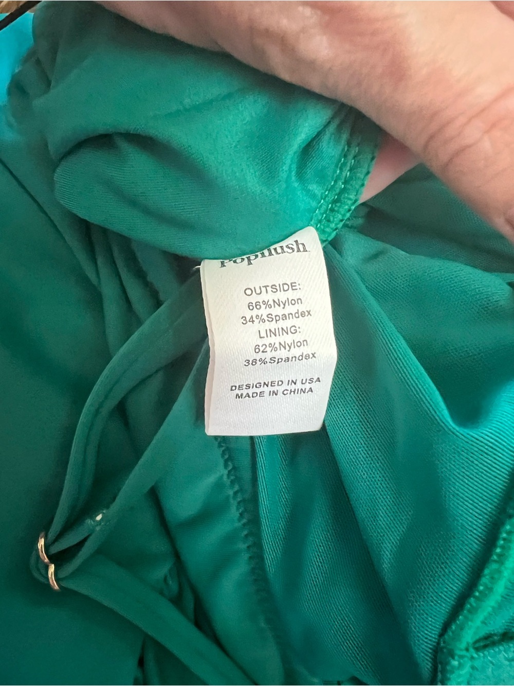 Teal Twist-Front Midi Dress with Spaghetti Straps - Picture 9 of 10
